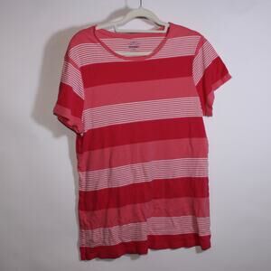 Old Navy Pink 100% Cotton Striped Tshirt Size XXL